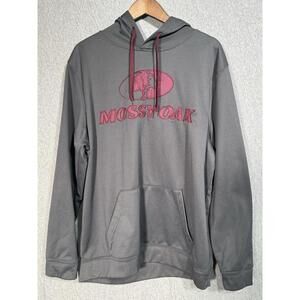 Mossy‎ Oak Pullover Men's Sweatshirt Hoodie Charcoal Size XL
